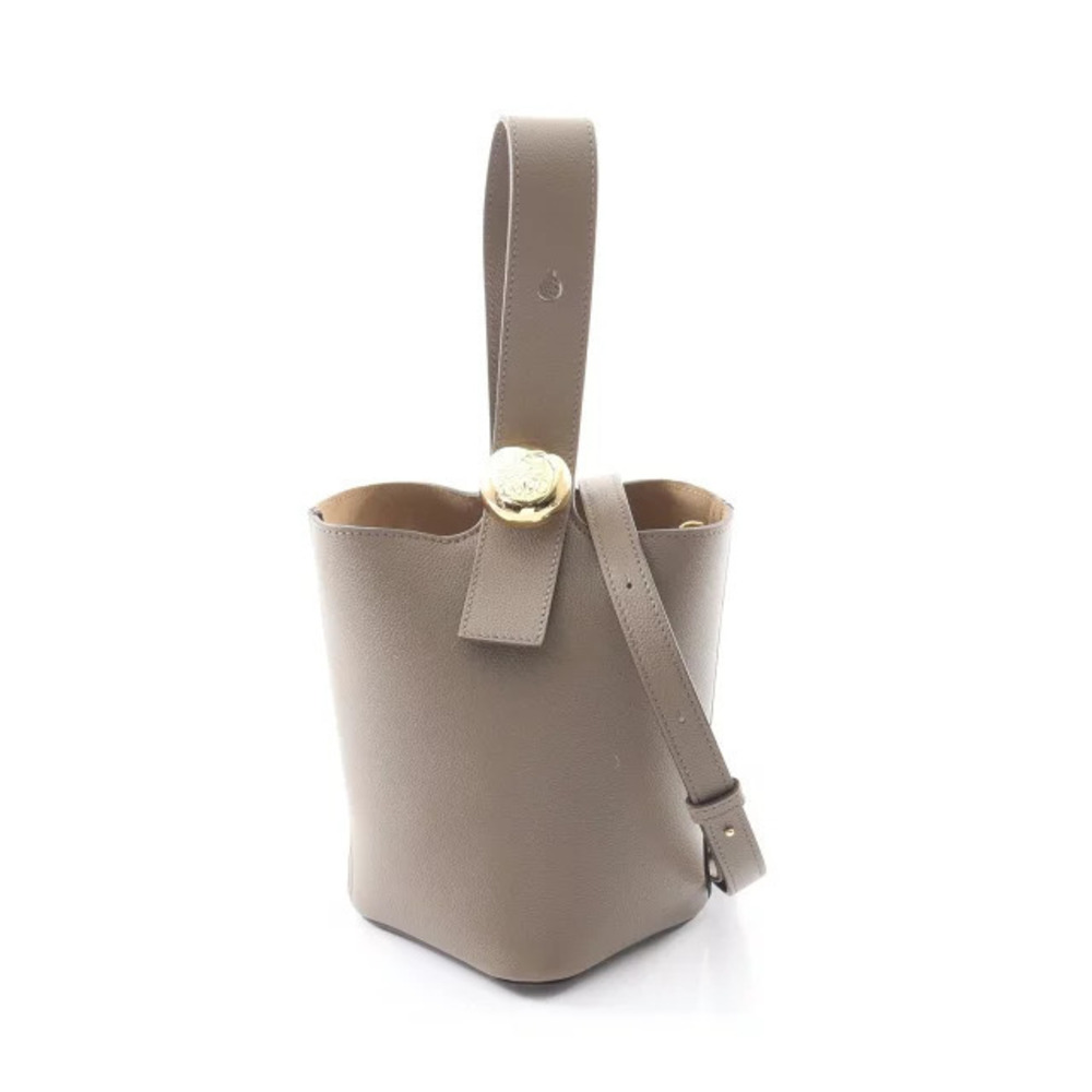 Loewe Pebble Bucket Bag Handbag Leather Gray